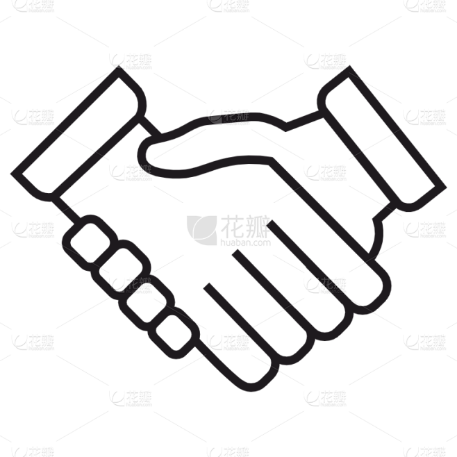 扁平风商务icon-握手