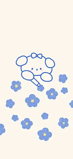 卡通 手机壁纸 花 可爱 cr：鱼鱼气泡水