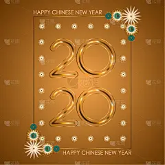 2020,幸福,新年前夕,贺卡,模板,中国,背景,节日,剪贴画,绘画插图