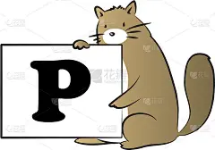 矢量卡通猫持有信件卡