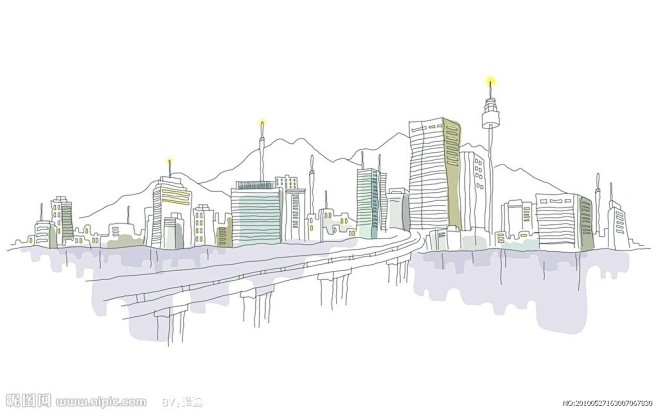 手绘城市