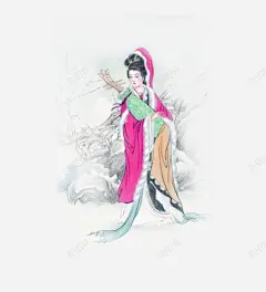 古代美女插画高清素材 古代美女 插画 美女插画 免抠png 设计图片 免费下载