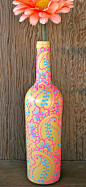 painted bottle: 