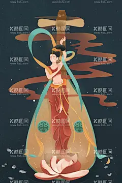 敦煌插画  - 源文件下载【酷图网】背弹琵琶仙女,艺术节背景,文博会,文化节,飞天仙女插画,敦煌文化背景,飞天壁画背景,敦煌艺术背景,仙女,飞天艺术,飞仙,彩带,飘逸,舞蹈,中国文化,飞天,飘带,琵琶,乐器,晚唐,敦煌飞天,仙女插画,国潮仙女,飞天仙女,女人插画,飞天海报,中秋节海报,美女插画,仙女壁画,中国风,国潮风背景,