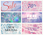 Free PSD shop sale ad template psd glitter set for social media post