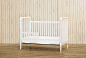 Liberty 3-in-1 Convertible Crib with Toddler Bed Conversion Kit in White modern-cribs