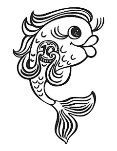 卡通手绘鲤鱼素材