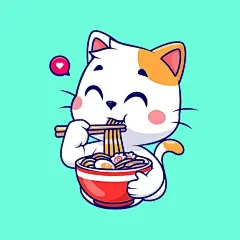 可爱的小猫咪卡通插画矢量图设计素材