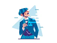 elegant Fashion  flat flatillustration ILLUSTRATION  peakyblinders Retro Style vector vintage