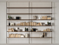 Floor-ceiling mounted bookcase SAILOR By Living Divani design David Lopez Quincoces : Download the catalogue and request prices of Sailor By living divani, floor-ceiling mounted bookcase design David Lopez Quincoces