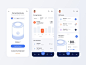 Smart Device Mobile App app application blue clean connecting control device drone energy saving illustration management device mobile app orange remote smart device smart home smartwatch speaker statistics uiux