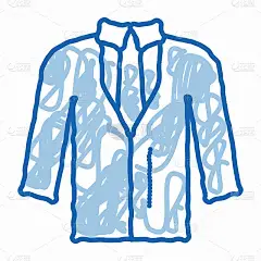 服装涂鸦图标手绘插图