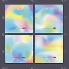 五颜六色的背景设定。向量网模板。