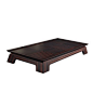Plenilune Table  Contemporary, Metal, Stone, Leather, Wood, Table by Promemoria