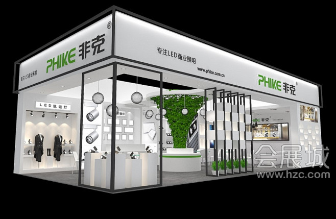 PHIKE非克照明-会展城展台效果图案例