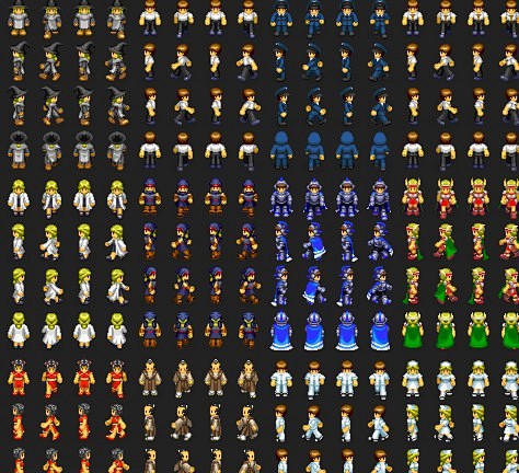 游戏动作 2937张像素人物走路分解图 png 免抠图 素材 行走 q版-花瓣网