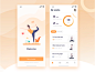 Yoga app practice home guide page app illustration