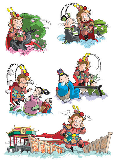 q版西游记插画选