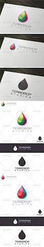 3D Teardrop Logo Template - Vector Abstract