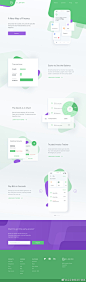 一款金融类的手机App的产品官网首页设计作品 Finance Application Website by Anggit Yuniar Pradito #网页设计# ​​​​
