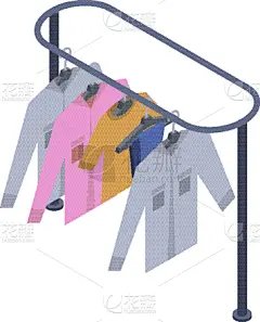 挂衣架,时尚,衣服,图标,毛衣,车轮,移动式,儿童,三维图形,站