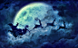 Christmas Santa clouds night skies wallpaper (#2526718) / Wallbase.cc