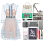 A fashion look from October 2016 featuring pink cocktail dress, ankle strap sandals and white handbags. Browse and shop related looks.