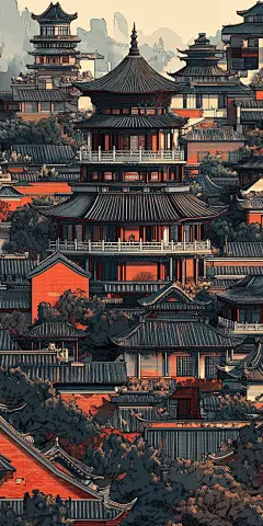 haoshijie_a_detailed_Chinese_architecture_cityscape_with_tradit_b2d9334e-1076-4791-b63b-6287627a9715_4