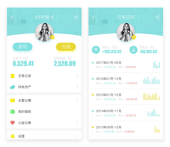 贷帮个人中心修改，强化主功能按钮及账户信...