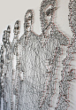 Pamela Campagna and Thomas Scheiderbauer's thread and nail portraits: 