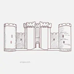 创意线描古堡插画图片大小2000x2000px 图片尺寸498.07 KB 来自PNG搜索网 pngss.com 免费免扣png素材下载！古老的城堡#旅游景点插画#手绘古堡插画#手绘建筑物#线描古堡#线描建筑物#装饰图案#