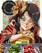 14张复古风少女插画！