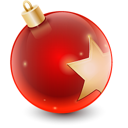 红色的圣诞球图标 iconpng.com
