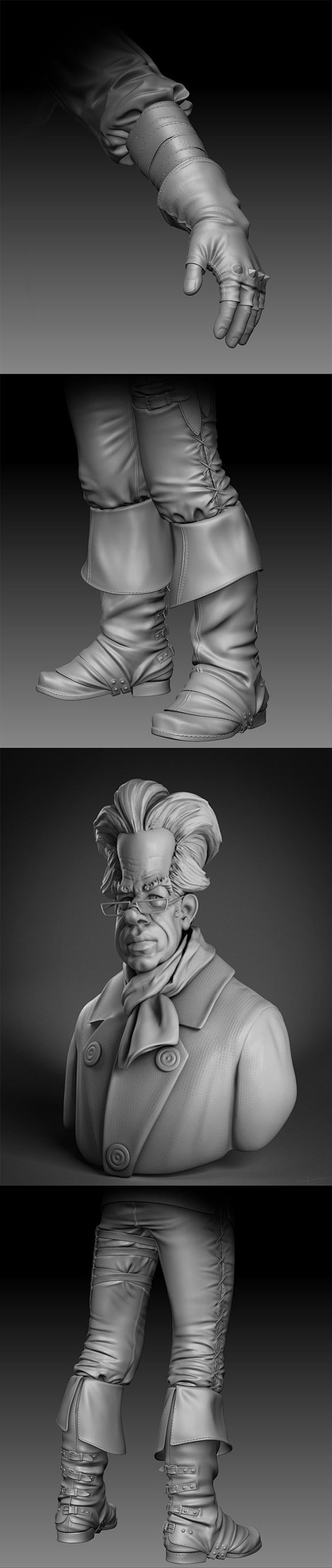 780 zbrush衣服zb雕刻褶皱CG...