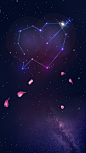 星空中的浪漫心座H5_新图网 https://ixintu.com 浪漫 梦幻 星空 爱心 星座 星光 花瓣 银河 H5 h5 星云 星海 星际