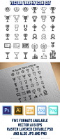 矢量奖杯图标设置-其他字符Vector Trophy Icon Set - Miscellaneous Characters成就,奖励、青铜、庆典,冠军,冠军,冠军,竞争,杯子,元素,首先,图标,图标集,说明,月桂,奖牌,徽章,地方,讲台,奖,奖励,丝带,集运动,成功,奖杯,矢量,胜利,赢,赢家 achievement, award, bronze, celebration, champion, champions, championship, competition, cup, element, fir