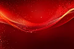 红色励志科技企业抽象线条背景图