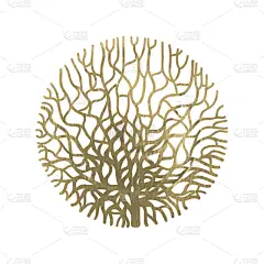 圆形,珊瑚,插画,艺术,纹理效果,绘画插图,水下,夏天,单色调,球体