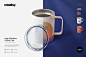 %name 10oz不锈钢咖啡杯样机套装Stainless Coffee Cup Mockup