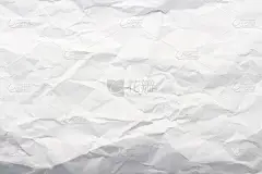 皱褶的白纸。纹理。可用作背景或壁纸。平铺，顶视图