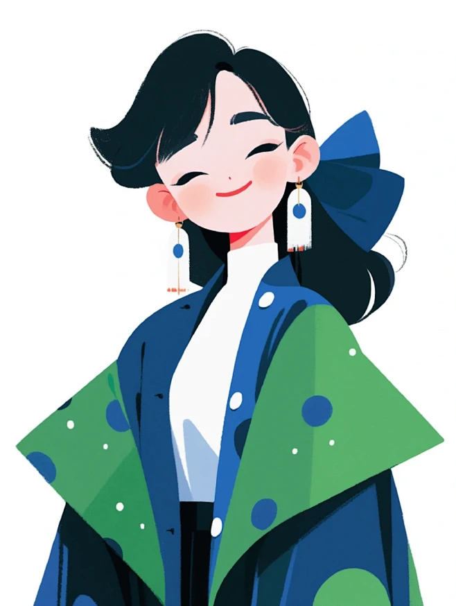 喜欢你的可可爱爱|扁平风格人物插画