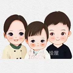 千寻设计 | q版手绘头像 小红书抖音儿童手绘头像 宝宝头像-淘宝网