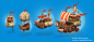 3D Pirates ships, Mariia Poshina : Concept: Mexart.ru