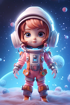 卡通宇航员-花瓣网|陪你做生活的设计师 | 机甲girl -038