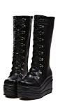 black laced Platform Boots