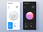 Lighting Dimmer mode dark mode minimal clean home iphone ux lighting app ui