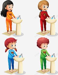 手绘注意个人卫生 创意素材