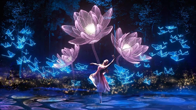 景区夜游灯光装置#文旅 #艺术装置 #灯...