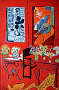 亨利·马蒂斯Grand Interieur Rouge 1948年Huile sur toile 146x97cm蓬皮杜国家艺术中心现代艺术博物馆