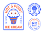 Hot's Point badges ice cream branding logo